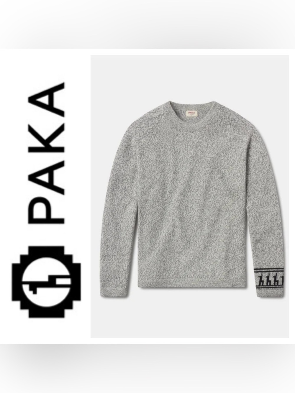 PAKA The Costa Light Gray Sweater Size XLarge